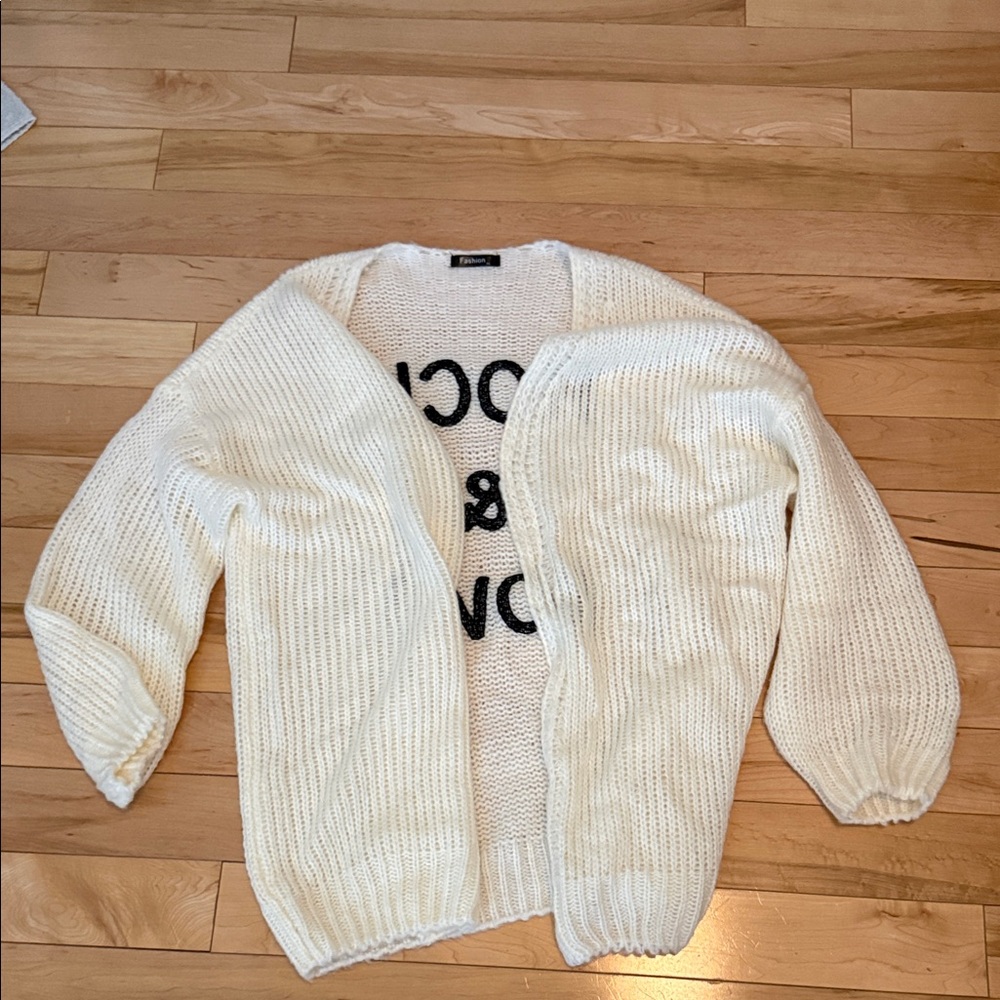 Rock & Love Cream Knit Women’s cardigan - Picture 2 of 2